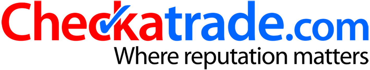 Logo of Checkatrade with red and blue colors and a tagline underneath.
